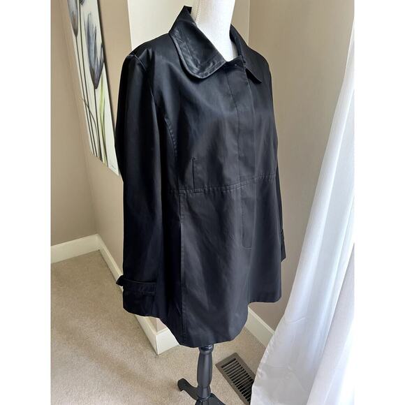 Jones New York black trench jacket size XL - Picture 2 of 5